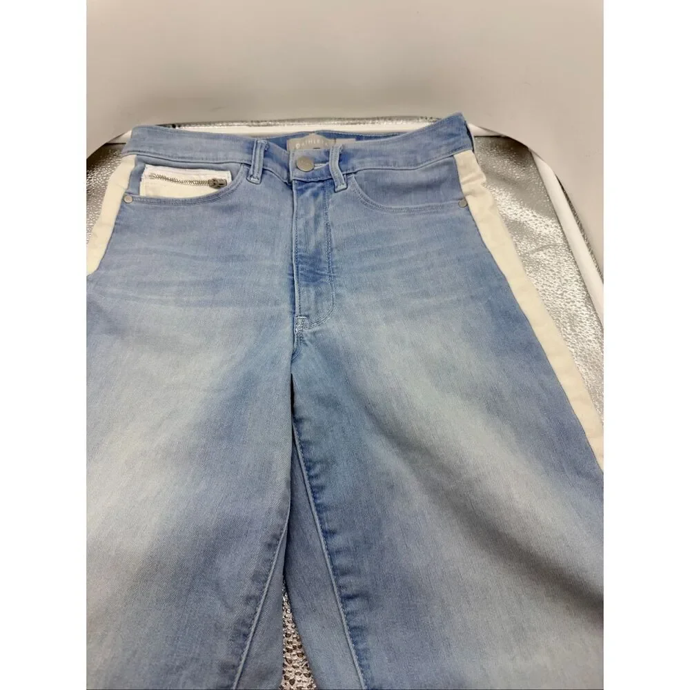 Athleta Jeans Womens 4T Fits 28x28 Sculptek Performance Stretch Moto Style Jeans